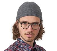 CHARM Cappello Cappellino Invernale Uomo - Lana Cappelli Beanie Zuccotto Sottocasco Bici Moto Musulmani Preghiera Grigio Scuro L