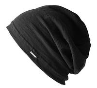CHARM Cappello Estivo in 100% Cotone, Berretto Uomo E Donna A Taglia Unica, Cappellino Unisex per Pelle Sensibile, Cuffia Chirurgica Chemio E Alopecia Nero