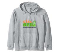 Charm Ciao Bella in grani Italiani, Fatto a Mano Felpa con Cappuccio