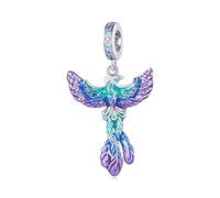 Charm ciondolo fenice in argento sterling 925 adatto per collana bracciale Pandora