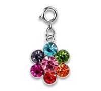Charm, ciondolo per braccialetti, collane di bigiotteria. Ciondolo con moschettone a forma di FIORE (3 cm). colori brillanti. Idea regalo