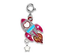 Charm, ciondolo per braccialetti, collane di bigiotteria. Ciondolo con moschettone a forma di RAZZO (3 cm). colori brillanti