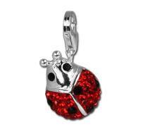 Charm Coccinella Swarovski Elements 925 Argento Pendente GSC207