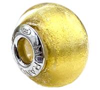 Charm Compatibili Pandora, Gnoce, Trollbeads in Argento 925 e perla in vetro