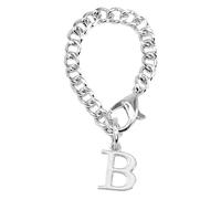 Charm con lettera di nome, ciondolo a forma di lettera per tazza | 26 lettere in acciaio inossidabile | Ciondolo a tazza alla moda, ciondolo per chiavi auto per la decorazione della borsa della scuola