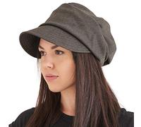 CHARM Coppola Newsboy Berretto da Donna - Inverno Bio-Cotone Cappello de Uomo Braun