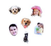 Charm Crocs con Foto Personalizzati, Ciondoli Accessori Decorazione per Crocs, Spille per Zoccoli Sanitari Personalizzate, Pins Ciondoli Shoe Charms Donna Uomo Bambini Regali di Compleanno per Feste