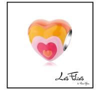 Charm Cuore Colorato in argento 925 - Les Folies (Modello Pandora)