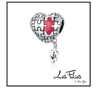 Charm Cuore Pezzo di Puzzle pendente ciondolo in argento 925 - Les Folies