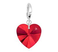 Charm Cuore rosso made with Crystal from Swarovski per so Charm