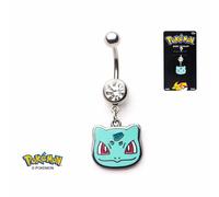 Charm D'argento Per Ombelico Bulbasaur Di Pokemon 14G 7/16