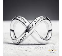 CHARM DONNA RAGAZZA INFINITO ARGENTO 925 BRACCIALE COLLANA REGALO FAMIGLIA