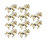 Charm E Gemme Per Unghie | 10 Pezzi Forma Cavallo 3D in Metallo Strumento Bellezza | Decorazioni e Charm per Unghie | Per Ragazze Donne Adolescenti Madri Salon Casa Festa Halloween Matrimonio Inverno