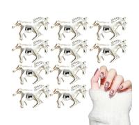 Charm E Gemme Per Unghie - 10 Pezzi Forma Cavallo 3D Metallo Bellezza | Per Il Design Delle Unghie | per Ragazze Adolescenti Madri Salon Feste a Casa Vacanze Matrimonio Halloween Estate