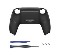 CHARM FOCUS Back Shell Grip Cover for PS5 Controller, Soft Rubber Overmold and Anti-Slip Diamond Texture, Seamless-Fit Replacement PS5 Controller Shell, Black