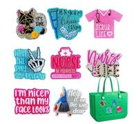 Charm For Beach Shoes Charme, 8 Pezzi Charm Scarpe | Borse Bogg Borsa da Spiaggia Decorazione per Shopping Viaggi Borsa da Spiaggia Foto Oggetti di Scena