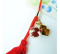 Charm GIAPPONESE OMAMORI SHIRASAKI Buona Fortuna Salute Zucca Campana Cinturi...