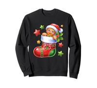 Charm gioioso con Pan di Zenzero nella Calza di Natale Felpa