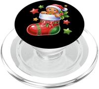 Charm gioioso con pan di zenzero nella calza di Natale PopSockets PopGrip per MagSafe
