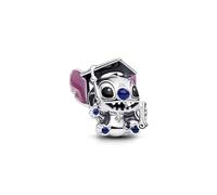 Charm in argento 925 a forma di alieno, compatibile con braccialetti Pandora, Trollbeads, Chamilia, Biagi e molti altri braccialetti britannici, piccolo, metallo, senza pietre preziose