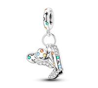 Charm in argento 925 a forma di cappello da cowboy e stivali da cowboy, compatibile con braccialetti Pandora, Trollbeads, Chamilia, Biagi e molti altri braccialetti con ciondoli del Regno Unito.