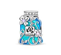 Charm in argento 925 a forma di pozione dell'amore, compatibile con braccialetti Pandora, Trollbeads, Chamilia, Biagi e molti altri braccialetti con ciondoli del Regno Unito.
