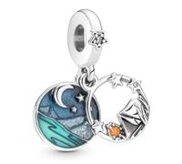 Charm in argento 925 compatibile con braccialetti Pandora, Trollbeads, Chamilia, Biagi e molti altri braccialetti britannici, S, metallo, non è una pietra preziosa