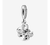 Charm in argento 925 con coppia sposata e sposo, compatibile con ciondoli Pandora, Trollbeads, Chamilia, Biagi e molti altri braccialetti britannici, piccolo, metallo, senza pietre preziose