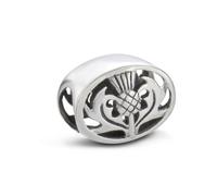 Charm In Argento Con Perla Ricordo Thistle - Fiore Di Scozia
