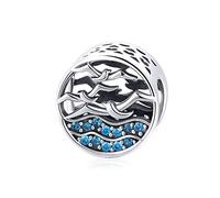 Charm in Argento Sterling 925 a Forma di Gatto, Cagnolino, Coniglio e Delfino per Braccialetti Pandora, Tutti