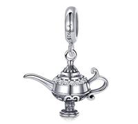 Charm in argento Sterling 925 con ciondolo a forma di famiglia di Aladino, per braccialetti Pandora e Argento, colore: Ciondoli della lampada magica di Aladino, cod. YS-SCC703