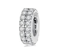 Charm in argento sterling 925 con cristalli lucidi, adatto a bracciali Pandora per donne