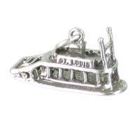 Charm in argento sterling con barca a remi da showboat Saint Louis .925 x 1 Barc