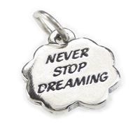 Charm in argento sterling Never Stop Dreaming .925 x 1 Dreams Wishes charms