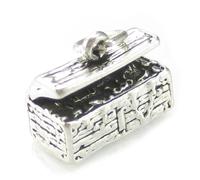 Charm in argento sterling scrigno del tesoro .925 x 1 ciondoli forzieri pirati