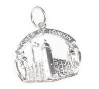 Charm in argento sterling Torre di Londra .925 x 1 Charms di Londra