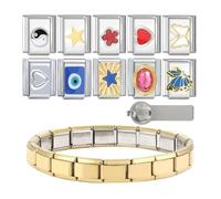 Charm italiano personalizzabile per braccialetti e gioielli da indossare tutti i giorni, Misura unica, come descritto