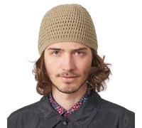 CHARM Kufi Cranio Cappellino Cotone Preghiera Cappello Uncinetto Maglione Morbido Pelle Cura Beige