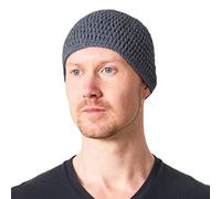 CHARM Kufi Cranio Cappellino Cotone Preghiera Cappello Uncinetto Maglione Morbido Pelle Cura Grigio