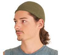 CHARM Kufi Hat - Berretto da Uomo in Cotone con Teschio, Realizzato a Mano, 2 Taglie, Cachi, M