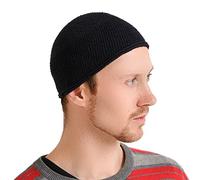 CHARM Kufi Hat - Berretto da Uomo in Cotone con Teschio, Realizzato a Mano, 2 Taglie, Nero, M
