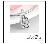Charm Lettera G Iniziale ciondolo in argento 925 - Les Folies