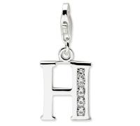 Charm Lettera Iniziale H In Argento Sterling .925 Solid Click On Amore La Vita