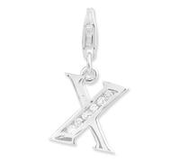 Charm Lettera Iniziale X .925 Argento Sterling Solido Click On Amore La Vita