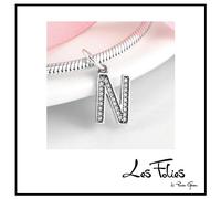 Charm Lettera N Iniziale ciondolo in argento 925 - Les Folies