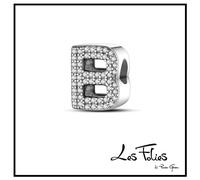 Charm Lettera strass in argento 925 - Les Folies (Modello Pandora)