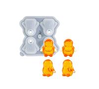 Charm Lovely Penguins robusto vassoio per ghiaccio in silicone 4 stampi con coperchio forniture artigianali per rinfrescare l'esperienza delle bevande stampo per ghiaccio