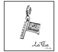 Charm Maestra Righello Lavagna in argento 925 - Les Folies
