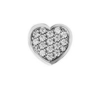 Charm Marcello Pane Letter Componibile Argento E Zirconi LEYL CUORE NUOVO E O...