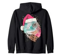 Charm Natalizio con Cappello di Babbo Natale, Lucertola Felpa con Cappuccio